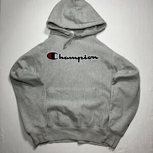 Gray reverse weave champion hoodie